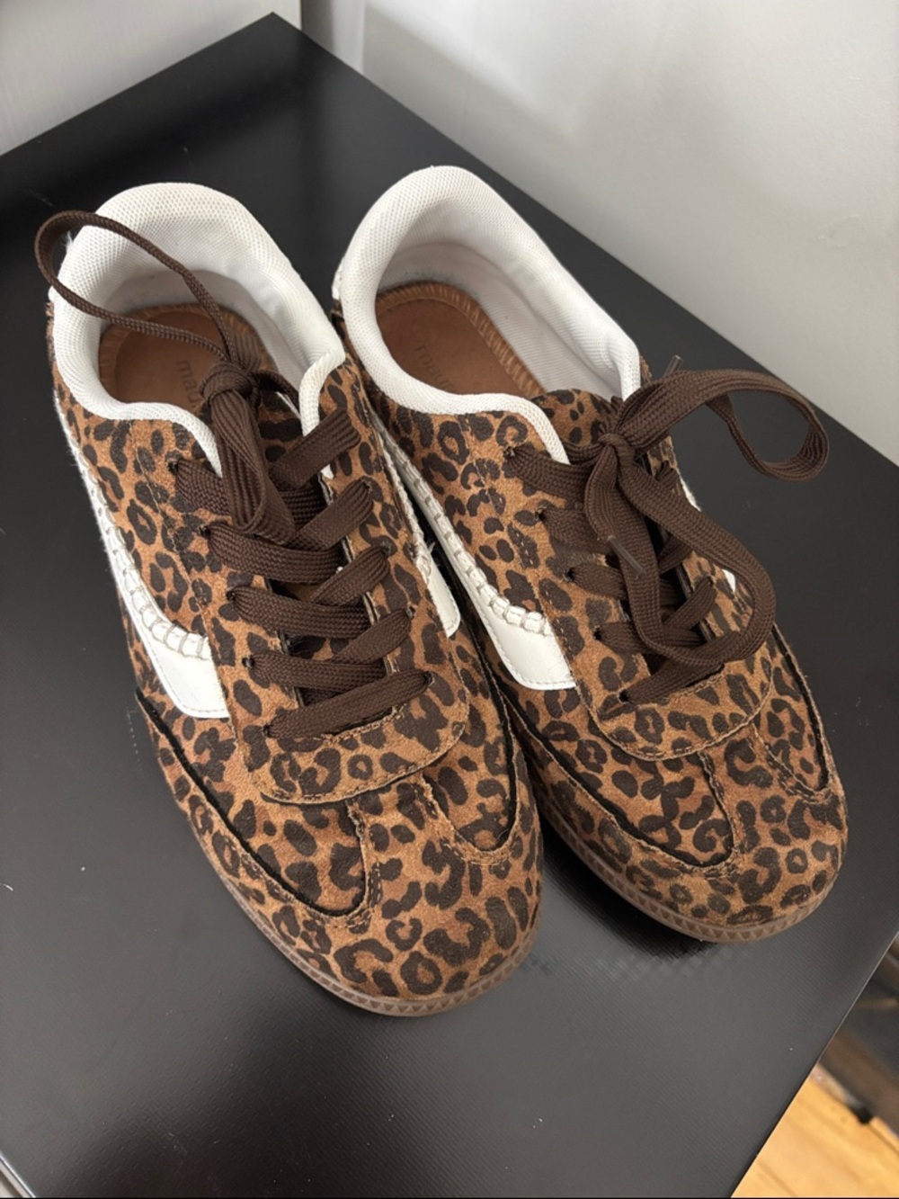 Maurices Leopard Print Brown and White Sneakers